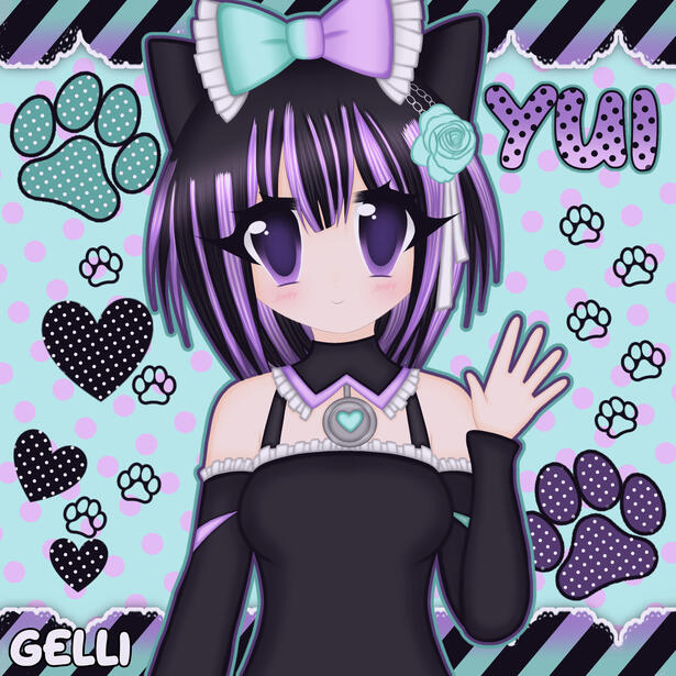 ♡ yui pastel goth cat girl 🍬 ♡