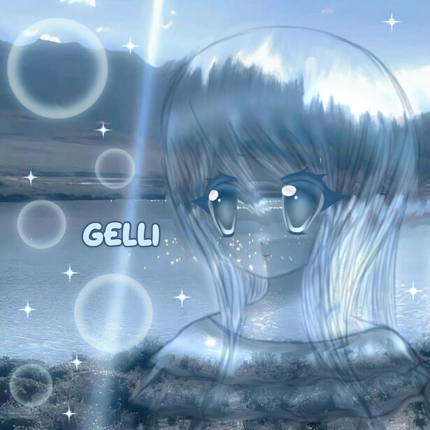 ♡ blue sky aesthetic smudge art ♡